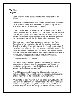 The Giver Chapter 2