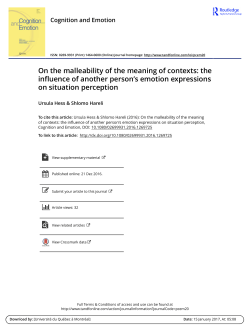 On the malleability of the meaning of contexts: the influence of