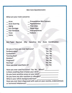 Skin Care Questionnaire