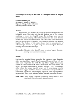 A STUDY ON THE ENGLISH ATTITUDE OF STUDENTS FROM ESL