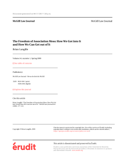 The Freedom of Association Mess: How We Got into It and