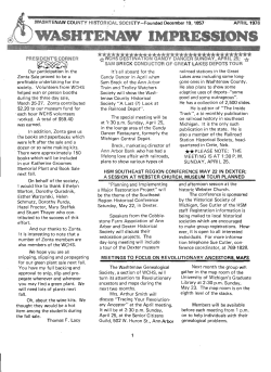April - Washtenaw County Historical Society
