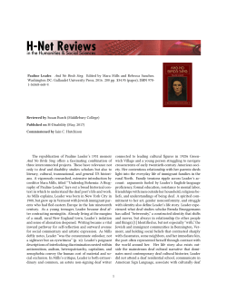 Untitled [Susan Burch on And No Birds Sing] - H-Net