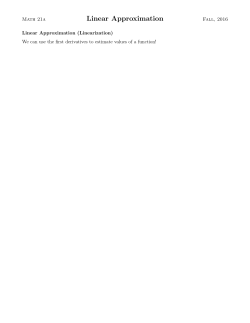 Linear Approximation
