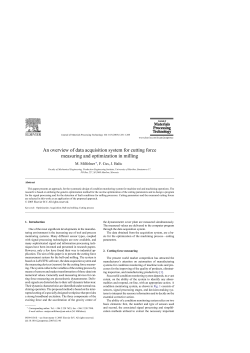 An overview of data acquisition system for cutting force measuring