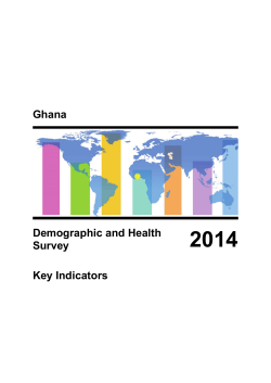Ghana Demographic and Health Survey Key Indicators