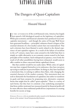 The Dangers of Quasi-Capitalism