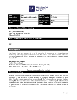 Table of Contents - San Ignacio University
