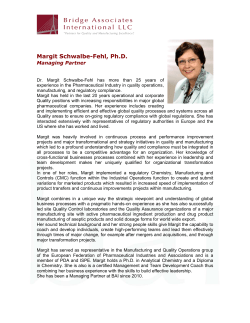 Margit Schwalbe-Fehl, Ph.D. - Bridge Associates International