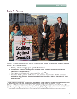 Chapter 7. Advocacy - The Advocates for Human Rights
