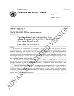 Economic and Social Council - United Nations Office on Drugs and