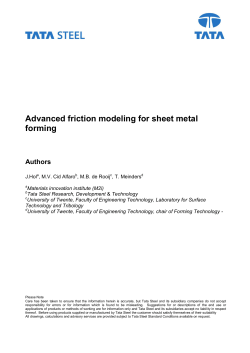Advanced friction modeling for sheet metal forming