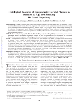 Histological Features of Symptomatic Carotid Plaques in
