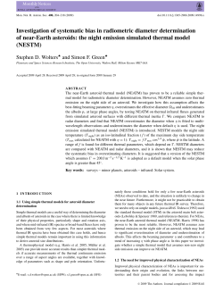 Investigation of systematic bias in radiometric diameter