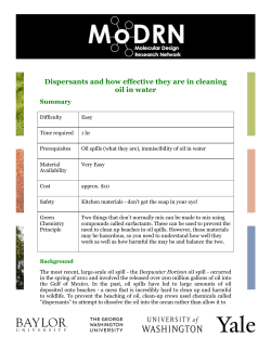 Dispersants and how effective they are in cleaning oil in water