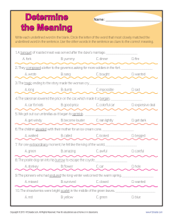 the Meaning Determine