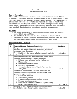 Advanced Government Revised November 2016 Course