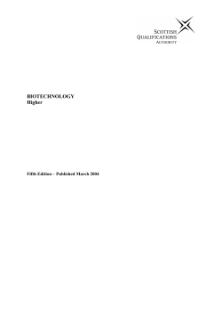 BIOTECHNOLOGY Higher
