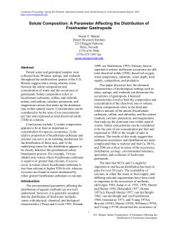 Solute Composition - Desert Research Institute