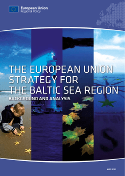 The european union STraTegy for The BalTic Sea region