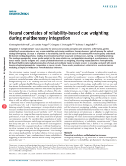 Neural correlates of reliability