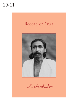 Record of Yoga - Sri Aurobindo Ashram
