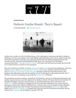The Cut &ndash; Fashion`s Zombie Brands