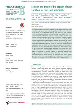 Ecology and mode-of-life explain lifespan variation in birds and