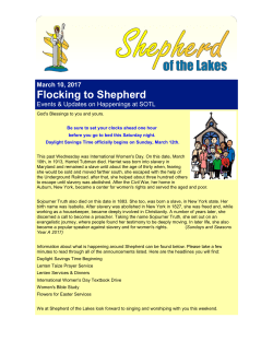 March 10th, 2017 Edition - Shepherd of the Lakes Lutheran Church