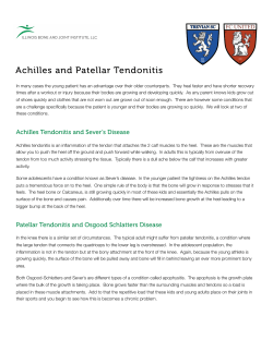 Achilles and Patellar Tendonitis