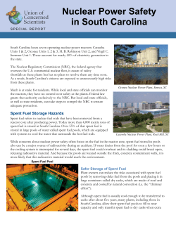 Nuclear Power Safety in South Carolina