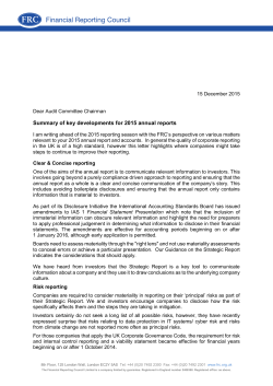 FRC Letter: Year end advice to preparers