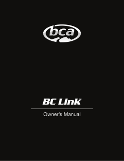 BC Link Radio Manual