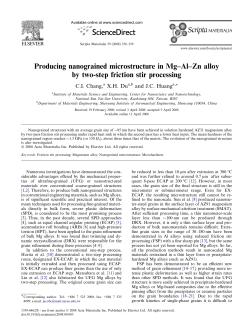 Producing nanograined microstructure in Mg&ndash;Al&ndash;Zn alloy by two