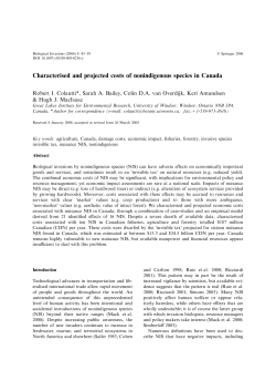 Characterised and projected costs of