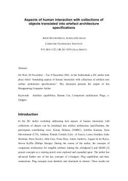 Aspects of human interaction with collections of objects translated