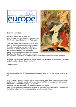 Dear Friends in CLC We would like to wish you all, your