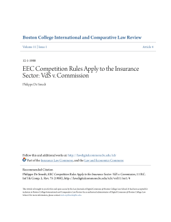 EEC Competition Rules Apply to the Insurance Sector: VdS v