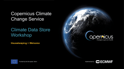 Copernicus Climate Change Service Climate Data Store