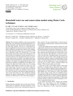 Household water use and conservation models using Monte Carlo