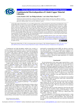 Combinatorial Electrodeposition of Cobalt-Copper Material