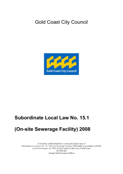 Subordinate Local Law No. 15.1 (On-Site
