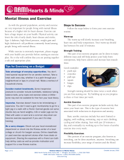 Mental Illness and Exercise