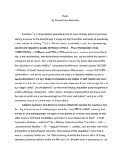 Rules By Daniel Klaas Beckwith Eschaton is a tennis