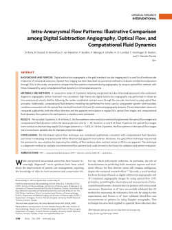 Intra-Aneurysmal Flow Patterns: Illustrative Comparison among