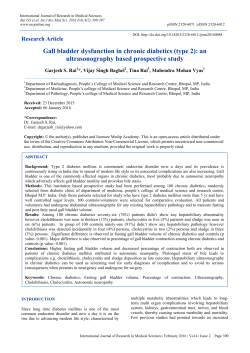 Gall bladder dysfunction in chronic diabetics (type 2): an