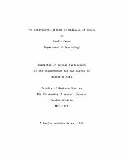 Behavioural Effects Ridicule - Biblioth&egrave;que et Archives Canada