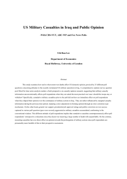 US Military Casualties in Iraq and Public Opinion