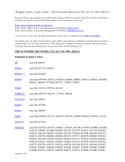 THE ECONOMIC RECOVERY TAX ACT OF 1981