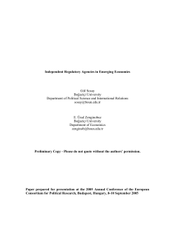 Independent Regulatory Agencies in Emerging Economies